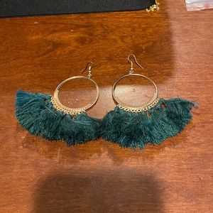 Hunter green earrings